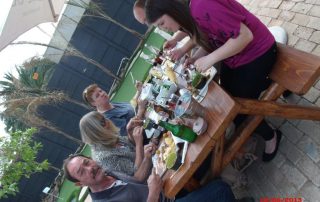 Enjoying the food